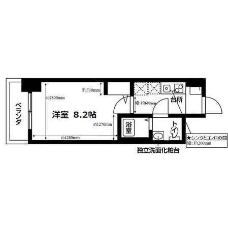 浅間町駅 徒歩7分 1階の物件間取画像